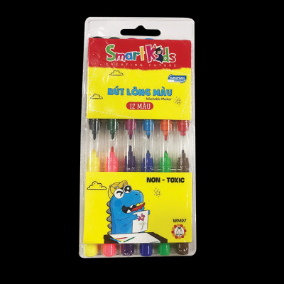 Bút lông màu rửa được  Smartkids WM07 (12 màu/vỉ)