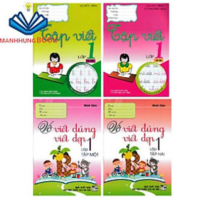 Sách - Combo Vở Viết Đúng Viết Đẹp Lớp 1 + Tập Viết Lớp 1 (Bộ 4 Cuốn)