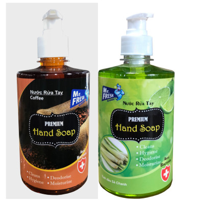 Combo 2 chai nước rửa tay Hand Soap 500ml Hương Cam Quế Và ,Xả Chanh