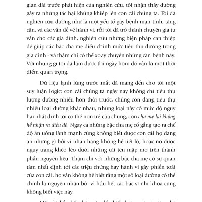  GIÚP CON NÓI “KHÔNG” VỚI ĐƯỜNG - Những mối nguy hiểm tiềm ẩn của Đường gây nguy hại đến sức khỏe của con bạn và Những điều bạn có thể làm