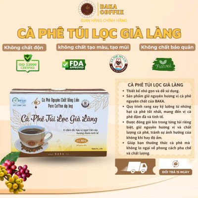 Cà phê túi lọc Già Làng - Hộp 20 gói