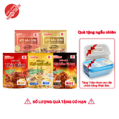 Combo 5 Gói Xốt Nhiều Vị [TẶNG KÈM HỘP NHỰA CAO CẤP] Nisshin Seifun Welna
