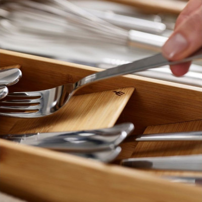 Khay chia ngăn kéo phân loại thìa, dĩa Joseph Joseph 85168 DrawerStore Bamboo Hàng chính hãng