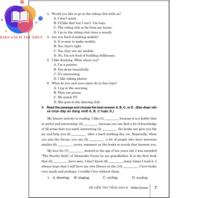 Sách - đề kiểm tra tiếng anh 8 (dùng kèm sgk kết nối tiếng anh 8 global success)