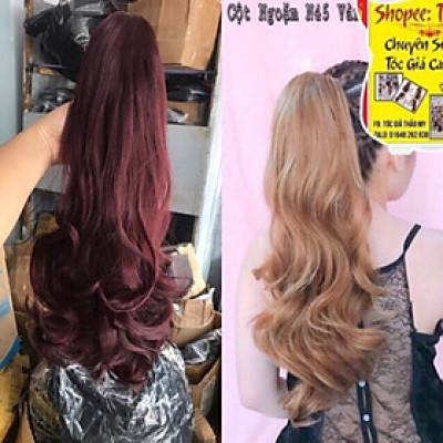 Tóc ngoặm cao cấp màu nỗi 55cm- hình thật