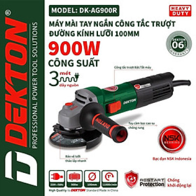 MÁY MÀI GÓC ĐIỆN 900W  DK-AG900R DEKTON-HÀNG CHÍNH HÃNG