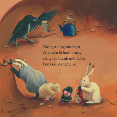 Sách tranh song ngữ Gấu sợ hãi - Ehomebooks