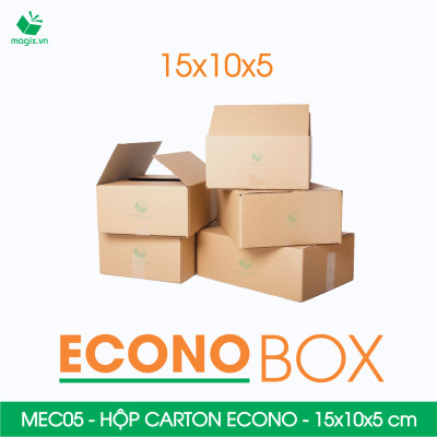 MEC05 - 15x10x5 cm - Combo 100 thùng hộp carton trơn siêu tiết kiệm ECONO