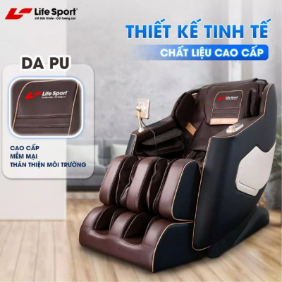 Ghế Massage Toàn Thân Lifesport LS-666, Ghế Massage Hiện Đại Với 20 Bài Massage Tự Động, Điều Khiển Bằng Giọng Nói