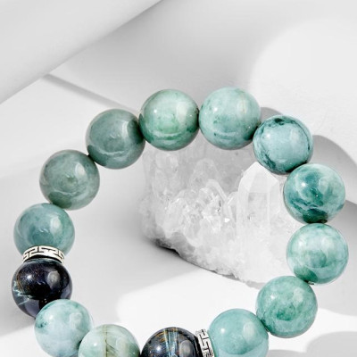 Vòng tay nam cẩm thạch phỉ thúy Ngọc Quý Gemstones