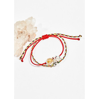 Vòng tay thắt dây đá thạch anh tóc vàng mệnh thủy, kim - Ngọc Quý Gemstones