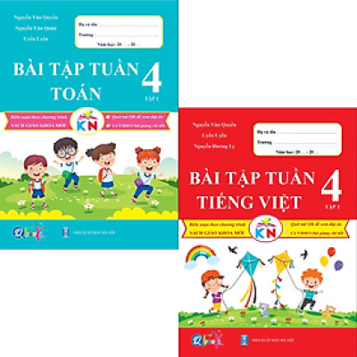 Sách Combo Bài Tập Tuần Toán và Tiếng Việt Lớp 4 - Tập 1 - Kết Nối Tri Thức Với Cuộc Sống (2 cuốn)