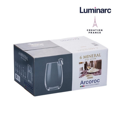 Bộ cốc (ly) cao Luminarc Mineral 6 chiếc H5692 - 37cl, dùng máy rửa bát