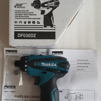 MÁY KHOAN VẶN VÍT DÙNG PIN 12V 250W MAKITA DF032DZ (KHÔNG KÈM PIN VÀ SẠC) - HÀNG CHÍNH HÃNG