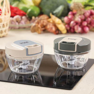 Cối xay tỏi ớt gia vị kéo tay iMat. Cối bằng nhựa Tritan trong suốt an toàn, lưỡi xay 3 tầng sắc bén Chưa có đánh giá
