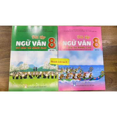 Sách - Combo Bài tập ngữ văn 8 cơ bản và nâng cao - tập 1 + 2 ( kết nối )
