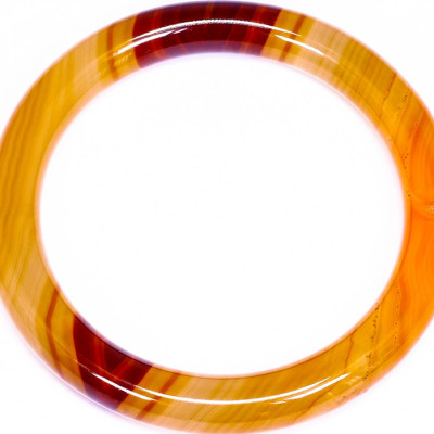 Vòng tay đá mã não vàng cam ni 58 mệnh hỏa, thổ - Ngọc Qúy Gemstones