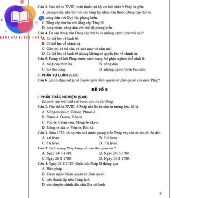 Sách - đề kiểm tra đánh giá lịch sử 8 (bám sát sgk kết nối tri thức với cuộc sống)