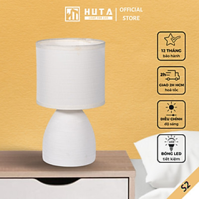 Đèn Ngủ HUTA Light For Life S2 Gốm Sứ Hiện Đại, Decor Trang Trí Phòng Ngủ, Điều Chỉnh Độ Sáng, Đèn Vàng Bóng LED Tiết Kiệm Điện