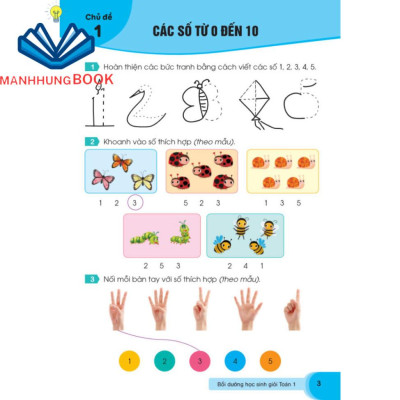 Sách - Bồi Dưỡng Học Sinh Giỏi Toán Lớp 1 - Biên soạn theo chương trình GDPT mới.