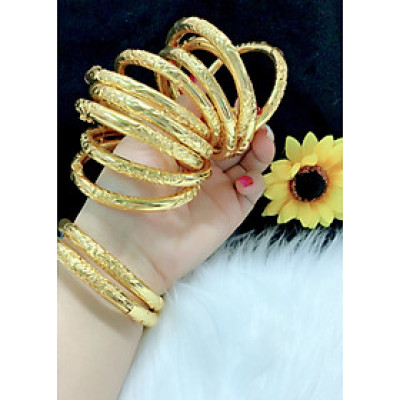 Vòng tay cưới chạm rồng mạ vàng 24k