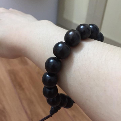 Vòng đeo tay gỗ mun, 20ly, thích hợp cho nam, giúp gia chủ hút tài lộc