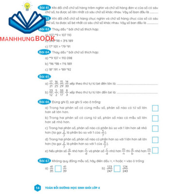 Sách - Toán Bồi Dưỡng Học Sinh Giỏi Lớp 4 - Biên soạn theo chương trình GDPT mới.