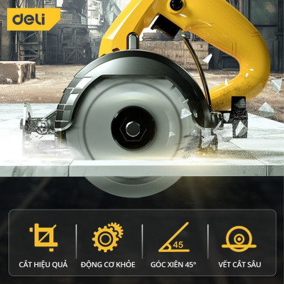 Máy Cắt Đá Deli, Công Suất Mạnh Mẽ 1250W, Động Cơ Lõi Đồng Giảm Tiếng Ồn, Sử Dụng Ổn ĐỊnh, Bền Bỉ DL6352