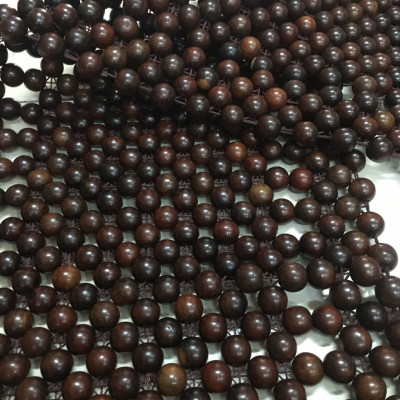 Lót Ghế Xe Ô Tô Hạt Gỗ Trắc Đen Cao Cấp Hạt 1.8cm ( hình thật )