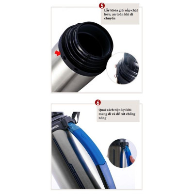 Bình giữ nhiệt nóng lạnh Zojirushi SF-CC15/18/20-XA, 1.5L/1.8L/2L, sản xuất tại Thái, bảo hành 1 năm