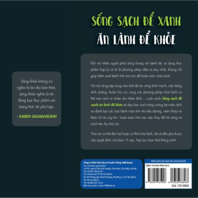 Sách - Sống Sạch Để Xanh - Ăn Lành Để Khỏe - Nicolette Richer -1980 Books