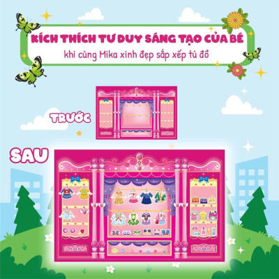 Sách - Trò Chơi Sắp Xếp Tủ Đồ Cùng Mika Xinh Đẹp - Thời Trang Và Phụ Kiện Nữ Sinh Trung Học- Bóc Dán 80+ Sticker Cho Bé Gái - Megabook