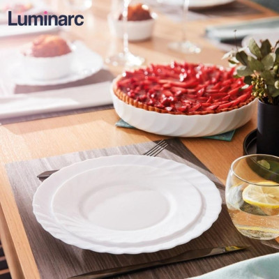 Đĩa (dĩa)/Bộ 6 đĩa thủy tinh Luminarc Trianon 25cm N3645/N3645*6 | hàng chính hãng