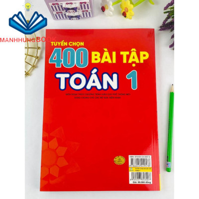 Sách - Tuyển Chọn 400 Bài Tập Toán 1 - Biên soạn theo chương trình GDPT mới.