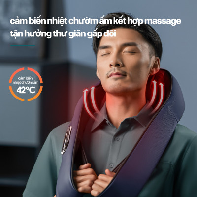 Máy masage cổ vai gáy Philips PPM3521 không dây đầu massage 3D - Hàng chính hãng