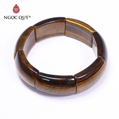 Vòng bản đá thạch anh mắt hổ vàng nâu 33x20x10mm mệnh thổ, kim - Ngọc Quý Gemstones