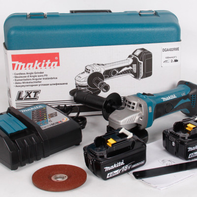 MÁY MÀI GÓC DÙNG PIN 18V 100MM (01 SẠC NHANH ,02 PIN 18V/ 4.0AH) MAKITA DGA402RME- HÀNG CHÍNH HÃNG
