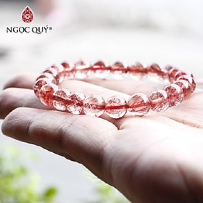 Vòng tay đá thạch anh tóc đỏ mệnh hỏa, thổ - Ngọc Quý Gemstones