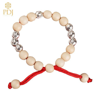 Vòng Dâu Tằm 7 Bi Bạc Cho Bé Trai 