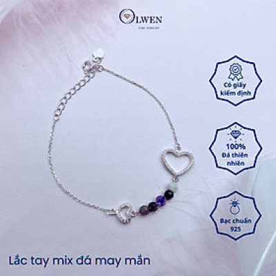 Lắc Tay Bạc Nữ S925 Mix Đá May Mắn BAC_B05