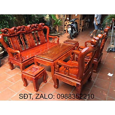 Bộ bàn ghế phòng khách minh quốc đào gỗ xà cừ