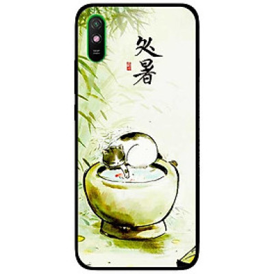 Ốp lưng dành cho Xiaomi Redmi 9A mẫu Mèo Chậu Nước