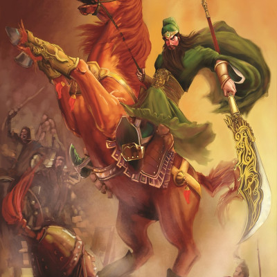 Bộ tranh xếp hình cao cấp 1000 mảnh – Quan Công (50x80cm)