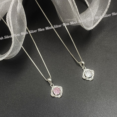 Dây Chuyền Nữ Bạc Ta Đính Đá CZ Chính Hãng Bạc Hiểu Minh DMD540