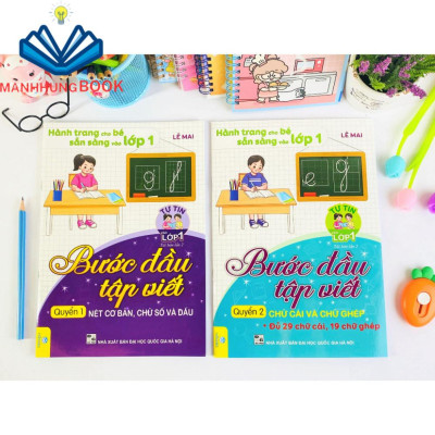 Sách - Combo 2 cuốn Bước Đầu Tập Viết (Hành trang cho bé sẵn sàng vào lớp 1).