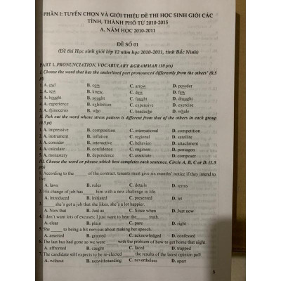 Sách - Tuyển chọn đề thi học sinh giỏi THPT môn tiếng anh