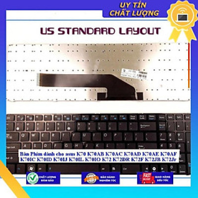Bàn Phím dùng cho asus K70 K70AB K70AC K70AD K70AE K70AF K70IC K70ID K70IJ K70IL K70IO K72 K72DR K72F K72JB K72Jr - Hàng Nhập Khẩu New Seal