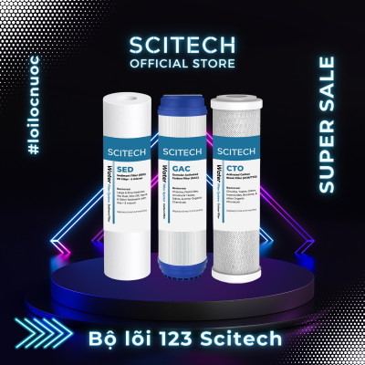 Bộ lõi số 1,2,3 10 inch (Lõi PP-UDF-CTO) - Dùng cho máy lọc nước RO, bộ lọc thô - Hàng chính hãng
