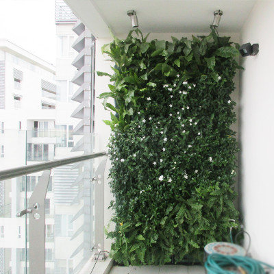 Khung Trồng cây ban công đứng Minigarden Vertical phong cách Châu Âu (1m2 gồm 8 module + 1 khay hứng nước) Kèm hệ thống tưới nhỏ giọt. Với 1 module trồng được 3 hóc cây. Thích hợp cho cả trồng rau sạch đứng