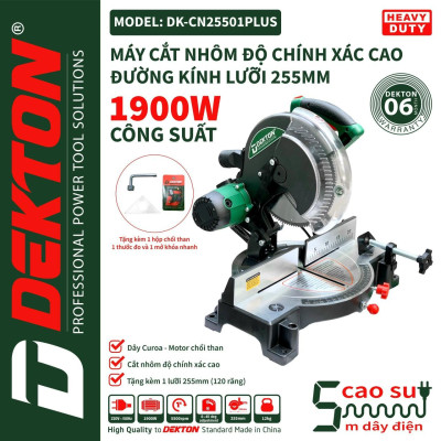 MÁY CẮT NHÔM 1900W 255MM DEKTON DK-CN25501PLUS - HÀNG CHÍNH HÃNG